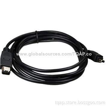 FireWire IEEE 1394 cable, 6P/4P, 15ft length